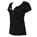 Century Star Women's Sexy Button Down V Neck Short Sleeve Tunic Bodycon Top Shirt