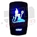 50 Caliber Racing Rocker Switch Momentary/Off LED Backlit -Horny- UTV, Auto, Boat 20A 12V (5359A46 Blue)