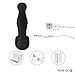 ROWAWA Prostate Massaging Toy Rechargeable and Waterproof Vibrating Butt Anal Plug Prostate Vibrator for Men, Black, 7.04 Ounce
