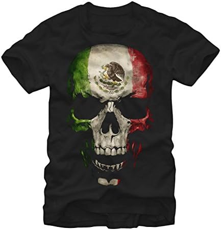 Aztlan Mexican Flag Skull Mens 4XL Graphic T Shirt - Aztlan