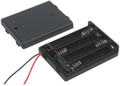Jameco Reliapro SBH-441-AS-R Battery Holder Wires with Cover No Switch, 4-AAA (Pack of 3)