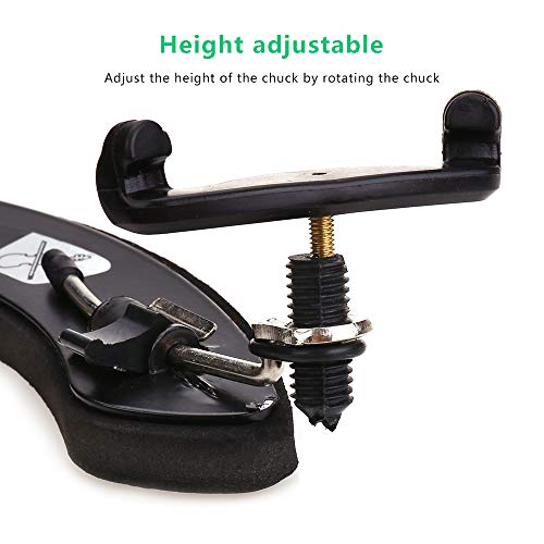 NANYI Violin Shoulder Rest 4/4 Collapsible Adjustable 3/4 Size Violin niversal Type Violin Parts soft Safety Easy to use, High strength sponge (Black) (B) - Thumbnail 4