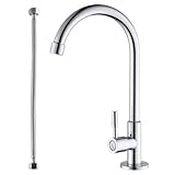KES Lead-Free Kitchen Sink Faucet For Cold Water Only Single Handle Bar Modern Replacement Tap Polished Chrome, K8001ALF-CH