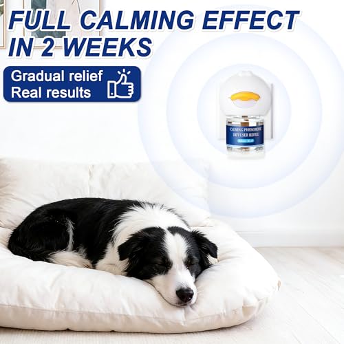 Jeweeio 9 In 1 Dog Calming Pheromone Diffuser (3 Plug in + 6 Refills), Relief Anxiety, Storm Stress & Indoor Behavior Support, 180 Day Long Lasting Refill, Natural Odorless Safe Formula