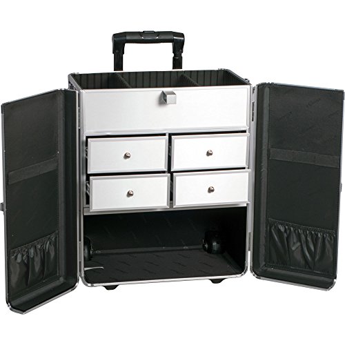SUNRISE Makeup Rolling Case 4 in 1 Professional Organizer , 3 Stackable