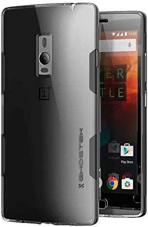 OnePlus 2 Case, Ghostek Cloak Series for OnePlus 2 Slim Hybrid Impact Armor Cover Carrying Case | HD Screen Protector Exchange | Aluminum Bumper | Ultra Fit | Clear TPU (Black)