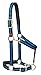 Weaver Leather Padded Breakaway Adjustable Chin and Throat Snap Halter, 1″ Average Horse or Yearling Draft, Blue Stripedthumb 1
