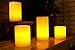 Flameless Candles; LED Candles with Remote Control, Pillar Real Wax Candles, 3-inch, 4-inch, 5-inch and 6-inch Candles Set of 4 (ROUND EDGE)