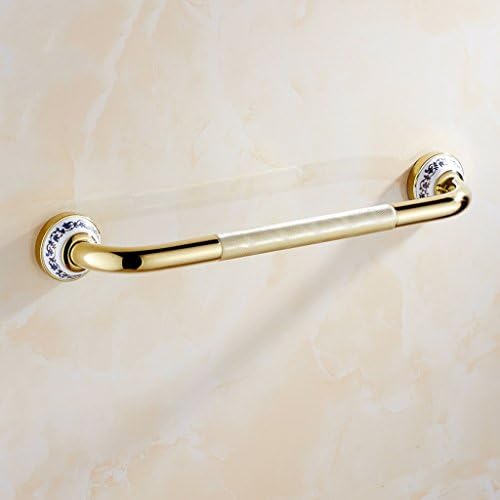 QFF Bathroom The Elderly Bathroom Armrest Non-slip All Bronze Thicker Gold Safe Handrail Blue And White Porcelain Bathroom Accessories ( Color : Gold )