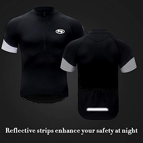 image for Dooy Men's Cycling Bike Jersey Short/Long Sleeves Biking Running Shirt