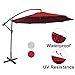 Abba Patio 10-Feet Offset Cantilever Outdoor Hanging Patio Umbrella, Red
