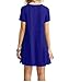 MOLERANI Women's Casual Plain Simple T-Shirt Loose Dress(Royal Blue,L)