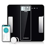 SENSSUN Smart Scale Body Fat Analyzer 2018 - Bluetooth Body Fat BMI Scale Digital Bathroom Wireless Weight Scale with iOS and Android APP for BMI,BMR,Muscle Mass,Bone Mass,Water,Fat,Weight,396 lbs