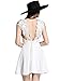 Choies Women's White Plunge V-Neck Angel Wings Open Back Skater Cami Mini Dress