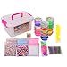 PUZZLE PEACE DIY Slime Kit Includes 18 Crystal Clear Colorful Slime Cups, 6 Bags of Foam Balls, 1 Bag of Fruit Slices, 6 Different Glitters, 4 Shape Molds, and 3 Mixing Tools, Storage container!