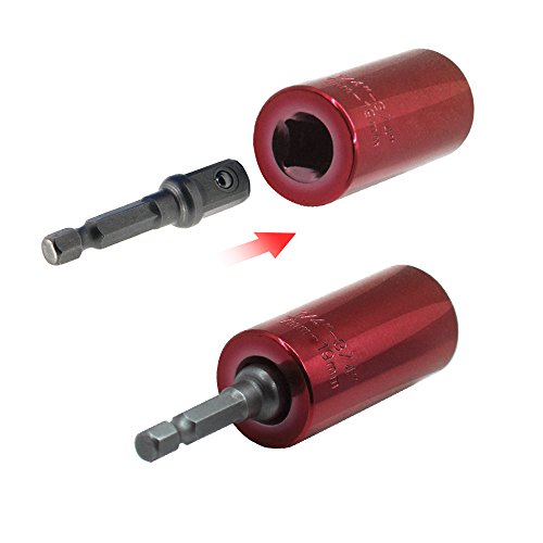 Universal Socket, RKURCK Multi-function 7mm to 19mm Universal Sockets For Metric Wrench Ratchet Power Drill Adapter - Self-Adjusting Professional Repair Tools(Red)