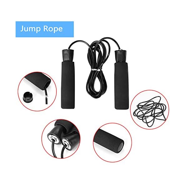 Lixada Rueda Abdominal Kit 5 en 1 con Push-UP Bar Cuerda para Saltar