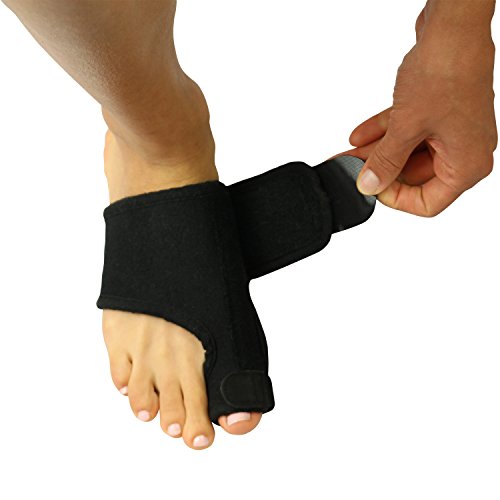 VIVE Bunion Splint [Pair] - Toe Straightener & Corrector Brace Pad for Hallux Valgus Pain Relief - Night Time Support for Men & Women (Black)