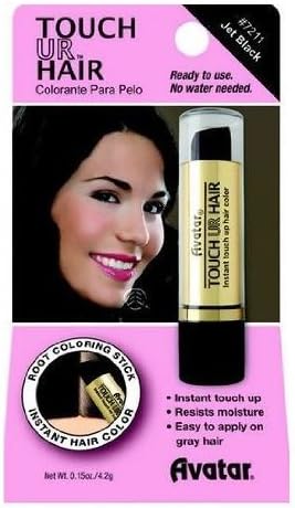 GREY HAIR COLOUR DYE STICK ROOT TOUCH UP COLOUR JET BLACK