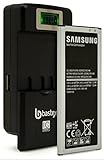 Samsung Galaxy Note Edge Battery 3000mAh OEM Original Li-ion Battery for Galaxy Note Edge Non Retail Packaging Black Silver(Certified Refurbished) & One (1) Bastex External Dock LCD Battery Charger