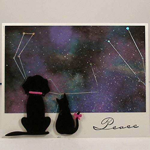 Hukai Dog Cat DIY Metal Cutting Dies Stencil Scrapbooking Photo Album Stamp Paper Card Crafts Decro,Good Gift for Your Kids to Cultivate Their Hands-on Ability