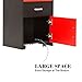 Barberpub Locking Rolling Beauty Salon Trolley Cart Hair Dryer Holder Stylist Equipment Drawer (Black&Red)