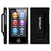 Minisuit JAZZ Slim Shell Case with Belt Clip + Screen Protector for iPod Nano 7 or 8 / 7th or 8th Gen (Rubberized Black)
