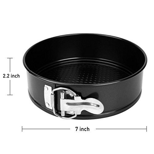 Springform Pan, MCIRCO 7" Non-stick Cheesecake Pan Leakproof Round Pan 7 Inch Cake Pan for Instant Pot with Removable Waffle Bottom and Quick-Release Latch, Fits Instant Pot 5,6,8 qt - Thumbnail 3