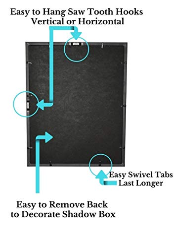 image for Tasse Verre 12x15” Display Shadow Box Frame with Linen Background an