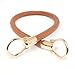 market86® 13mm Width DIY Handbag Accessories Braided Pu Leather Purse Handles Handbag Replacement Straps Detachable Bunckles Length 23.6 Inches (Camel)