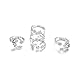 Stackable Rings for Teen Girls Jiayit 5pcs Stack RingsFlower Rhinestone Joint Rings Knuckle Nail Ring Set (Silver)