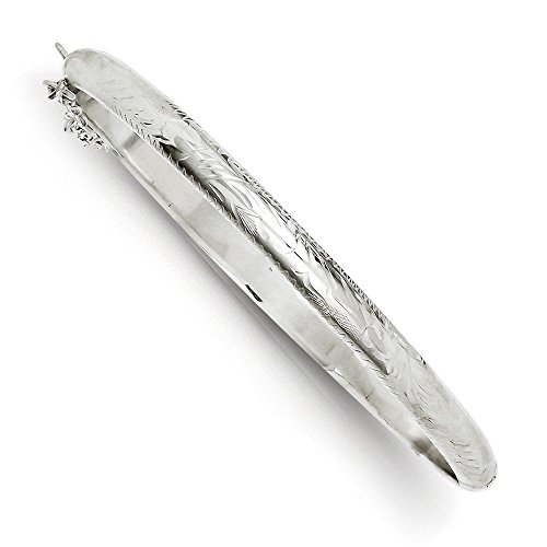 Sterling Silver 5mm Bangle Bracelet (0.2 Inches Wide)