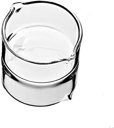 Glass Dish for Wax Oil Shatter, Mini Herb Ashtray with Spouts, Small Glass Containers/Jars/Storages (Pack of 2)
