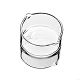 Glass Dish for Wax Oil Shatter, Mini Herb Ashtray with Spouts, Small Glass Containers/Jars/Storages (Pack of 2)