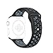 Rain Good Silicone Apple Watch 2 Series 1 Strap Breathable Sports Wristbands 38mm - Silver + grey (WB01-1)