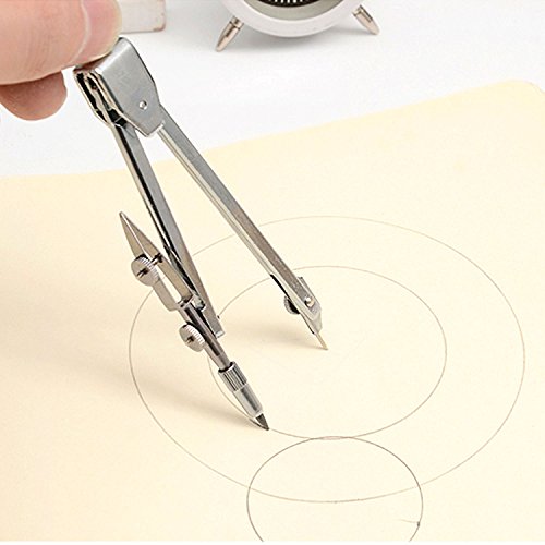 image for BronaGrand Student Drawing Compass Math Geometry Tools and 4 Pieces Ru