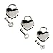 Mini Heart Shaped Padlock with Key - 3Pcs Small Heart Lock with Key Love Locks with Same Keys Tiny Locks with Keys - Cute Lock and Key Gifts for Wedding Small Metal Lock for Jewelry Storage Box