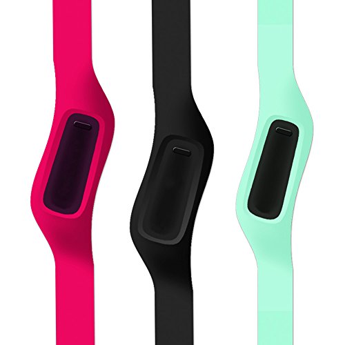 WoCase OneBand (Old Version) Fitbit ONE Accessory Wristband Bracelet (Vibrant Pack of 3,One size, Fits Most Wrist) for Fitbit ONE Activity and Sleep Tracker (Turn Your Fitbit ONE into Wearable FLEX/FORCE/CHARGE)