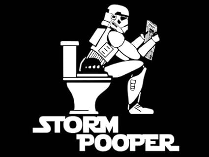 Sv0758 Stormtrooper Funny Cool Artwork Newspaper Toilet Star Wars Art 24x18 Print Poster Amazon Co Uk Welcome