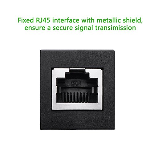 UGREEN RJ45 Coupler 2 Pack In-Line Coupler Cat7/Cat6/Cat5e Ethernet Cable Extender Adapter Female to Female (Black)