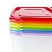 iKitchenPlus 6-Pack Bento Food Container Set with 3 Compartments