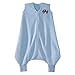 HALO Big Kids Sleepsack Micro Fleece Wearable Blanket, Blue, 2-3T