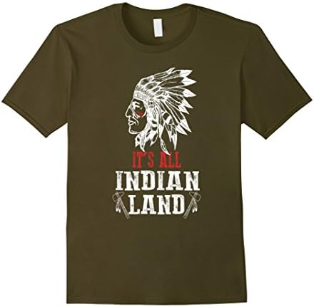 Mens It's All Native American Land #NoDAPL Tshirt Small Olive