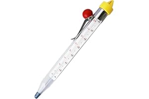 Healifty Glass Food Thermometer Candy Syrup Cooking Thermometer with Pot Clip for Dessert and Meat