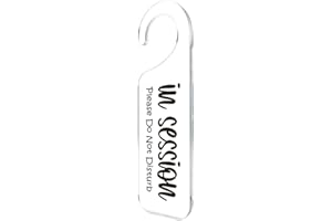 FOUGSTA Do Not Disturb Door Sign Engraved Acrylic Hanger Handle Home Decor Acrylic Banner Acrylic Hanging Sign Door Plaque Handmade Office Hanging Sign In Session Acrylic