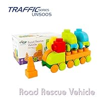 UNiPLAY Traffic Series - Soft Building Blocks - Games & Toys for Toddlers - Road Rescue Vehicle Set