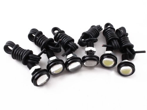 Universal 6pcs High Power White 3w LED Eagle Eye Bumper DRL Fog Light Motorcycle Light Daytime Running DRL Tail Backup Light Car Motor