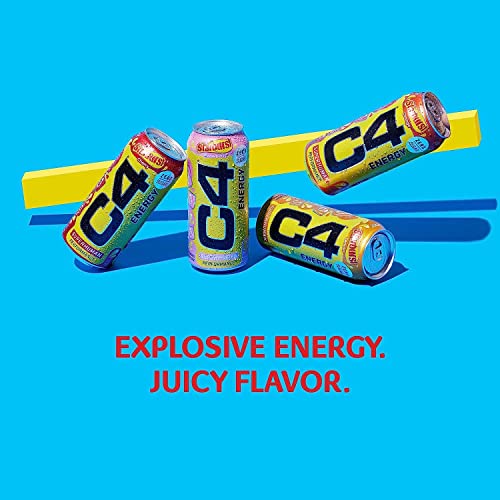 C4 Energy Drink, Starburst Variety Pack, Carbonated Sugar Free Pre