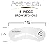 Aesthetica 5-Piece Brow Stencils - Easy to Use, Reusable Eyebrow Shaping & Defining Stencils - Instructions Included