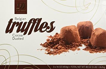 Donckels Cocoa 3 ct Box Dusted Belgian Chocolate Truffles 48 Oz